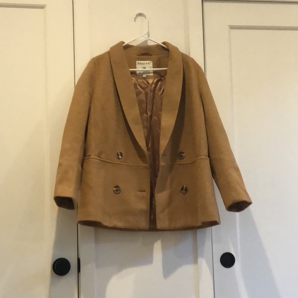 Herringbone double breasted blazer - Picture 2 of 7